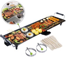 Elektrisch XL Teppanyaki Tischgrill 73 x 23CM Antihaftbeschichtet Bratpfanne BBQ Kochplatte
