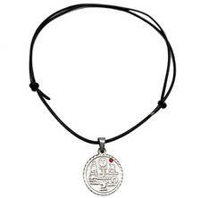 Schutz Amulett Lederkette 36-70 cmTalisman Glücksbringer Herren Damen Kette