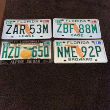 4 St. USA Nummernschild/Kennzeichen/license plate/US car/Harley/Deco * Florida *