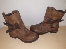 Rieker Leder Damenstiefel Stiefeletten gefüttert Gr.39