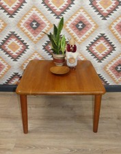 60er Jahre danish Design Couchtisch Glostrup massiv TEAK 75x75cm mid century 60s