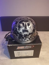 Motorrad Helm Motorradhelm Braincap Halbschale Kochmann Redbike Skull  XXL