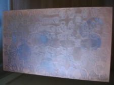 Kupferplatte-Beistell-Couch-Kaffee-Tisch Sixties Stahl verchromt Vintage