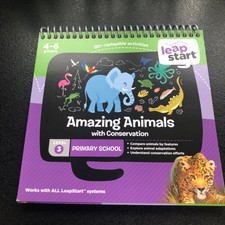 LeapFrog Leap Start Buch. Erstaunliche Tiere mit Erhaltung. Stufe 3, Alter 4-6 sehr guter Zustand