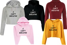 Ich kann nicht atmen Kapuzen Crop Hoodie BLM schwarz Leben Dinge Weihnachten Geschenk