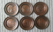 6 Untersetzer Kupfer Bienale Brasilien verschiedene Motive