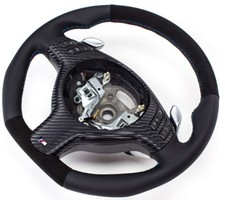 TAUSCH Abgeflacht ALCANTARA LEDER M-lenkrad für BMW E46 M3 X5 NEU LEDER SMG