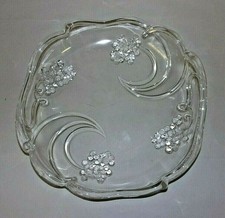 Gr. Glas Obstschale Glasschale Tischschale Schale mit Trauben Motiv 33 cm 1,7 kg