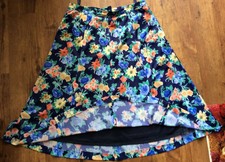 Vintage Rock Gr. 42 Bunt Blumen Gefüttert Pflegeleicht A-Linie (Länge ca. 75 cm)