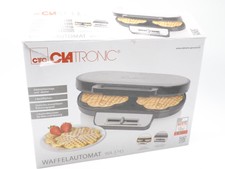 Clatronic Waffelautomat WA 3745 Edelstahl 2 Backflächen in OVP - Neuwertig 