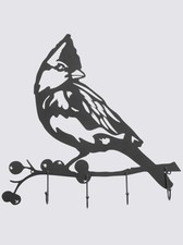 Wandgarderobe, Spatz, Dekovogel, Garderobe, Farbe: Schwarz