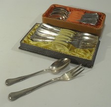 antikes WMF BESTECKSET 90er versilbert 6 Personen Kuchengabeln Teelöffel Kaffee