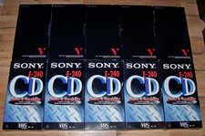 10 SONY CD E-240+V Super-Hi E-180 VHS CHROMDIOXID VIDEO Kassetten >VINTAGE TAPES