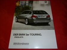 BMW 3er E91 Touring 318i 320i 325i 330i 335i 320d 325d 330d 335d Preisliste 2012