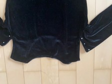 SÜSSER BODY, OBERTEIL, DAMEN, LANGARM, CUT OUTS,SCHWARZ,SCHMUCKSTEINCHEN,GR. M