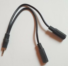 Y Kabel 2 Klinke Buchse Kupplung weiblich - 1 männlich Stecker Kopfhörer