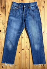 TOP 501 Levi's Levis Jeans W 25 L 32 blau cropped Vintage Style High Waist