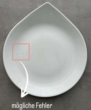 6 x Speiseteller 27 cm Tropfenform Drop Essteller Teller eckig  GROBE 2. WAHL