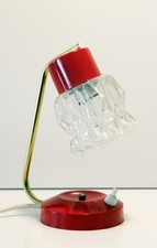 Nachttischlampe, Tischlampe  50er Jahre, Metall-Glas, E14, Top Zustand