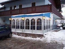 Festzelt Partyzelt Pultdach Anbau 3m x 9m / 12x Sprossenfenster 