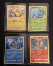 Pokemon McDonald’s -Englisch NON HOLO Pikachu-Schiggy-Basisam-Glumanda