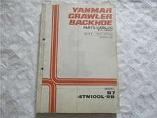 Yanmar B7 (4TN100L-RB) Crawler Backhoe Spare Parts Catalog 10/1995
