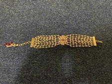 Neu goldenes Armband/Charm für Frauen mit Halbedelsteinen handgefertigt in Indien