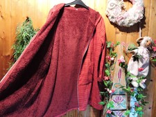 Karierte Kapuzen Jacke mit weichem Teddy Plüsch Gr. XL / XXL