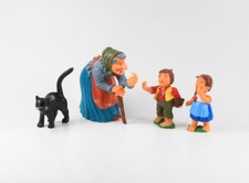 Hänsel und Gretel Hexe + Katze == 4 x Märchen Figuren f. Lebkuchen Hexenhäuschen