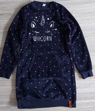 Kinder Mädchen Plüsch Sweatshirt Longshirt Kleid Yigga Gr. 158 - 164