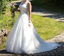 wunderschönes Brautkleid Hochzeitskleid 36/38 ivory/Elfenbein A-Linie
