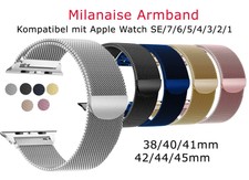 Milanaise Armband für Apple Watch 1-4 5 6 7 8 SE Edelstahl Magnet 38-41 42 44 45