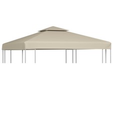 Pavillon Zeltplane Festzelt  Abdeckung 270g/m² Beige 3x3 m T4Y0