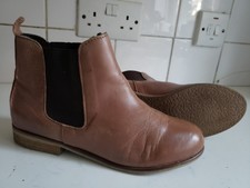 COOL WAY DESIGNER UK 3 EU 36 DAMEN BRAUN ECHTLEDER FLACHER KNÖCHEL CHELSEA STIEFELETTEN