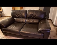 2+3 Sitzer Ledersofa Braun - Sehr Guter Zustand - 3.2.1 deins
