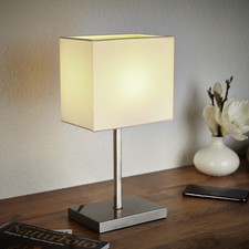 LED Nachttischleuchte Lese Licht Schlafzimmer Bett Beleuchtung Stoffschirm