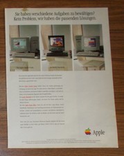 Seltene Werbung APPLE Creative Studio Family Macintosh Home Office 1996