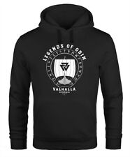 Hoodie Herren Print Legends of Odin Valhalla Vikings Wikinger Kapuzen-Pullover