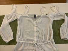 H&M leichte neue Bluse/Top Gr. 36 weiß gestreift