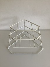 Vintage Französisch 3 Etagen Eck Platte Ständer Rack cremeweiß Französisch-Küchenutensilien