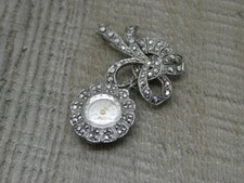 Vintage Atemberaubende Sterling 925 Silber Marcasit Schweizer Krankenschwester Anhänger Uhr Brosche