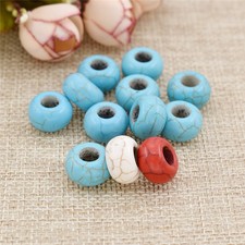 Dreadlock Beads Bartschmuck Haarschmuck Herr Dame 10Stk Kunst Türkis Zopfperle