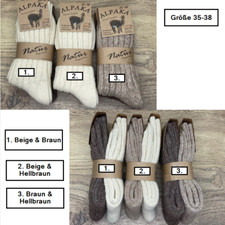 2er Set Alpaka Socken für Damen und Herren Winterstrümpfe
