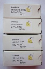 4x WS LED Anzeige Lampe 24V AC/DC in 2x grün, 1x rot, 1x gelb NEU OVP