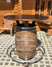 100-150L  FASSTISCH EICHENFASS WHISKYFAß WEINFASS HOLZFASS BISTROTISCH STEHTISCH