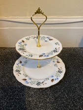 Zweistufiger Kuchenausstellungsständer Kuchen Scones Serviergeschirr Nachmittagstee