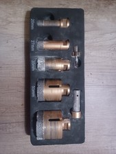 DE Trockenbohrer Set Fliesenbohrer M14 Winkelschleifer Diamantbohrkrone 6-68mm