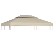 Pavillon Zeltplane Festzelt  Abdeckung 270g/m² Beige 3x4 m A8N4