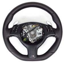 TAUSCH Abgeflacht Lederlenkrad BMW E46 M3 X5 3,0i NEU LEDER - BLENDE MULTI  SMG