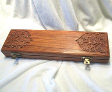 Holz Schachtel für Räucherstäbchen - Stifte - malen